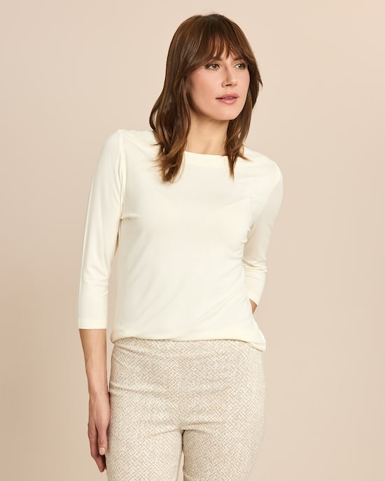 Produktabbildung für Shirt mit U-Boot-Ausschnitt