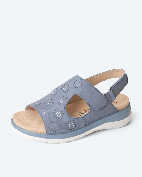 Produktabbildung für Strass-Sandale mit Doppelklett