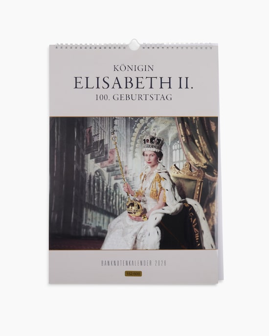 Produktabbildung für Banknotenkalender Queen Elizabeth 2026