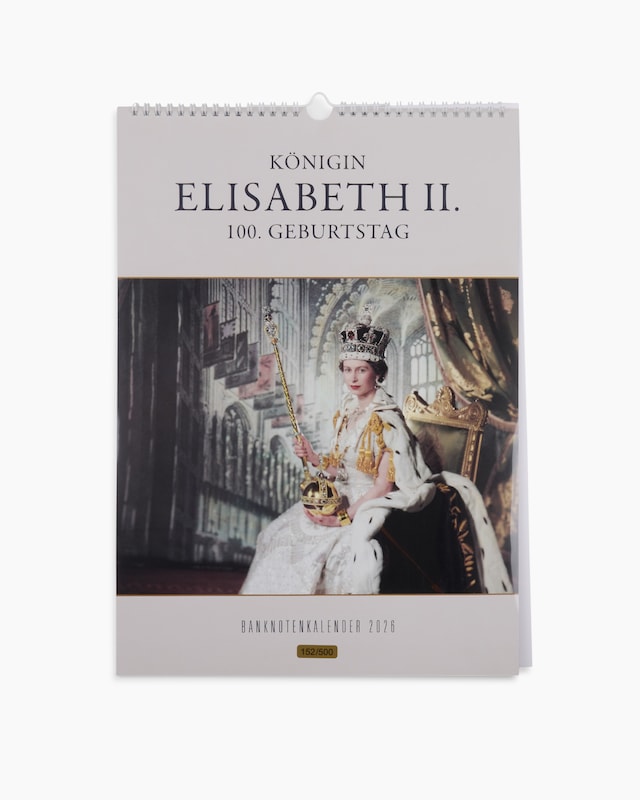 Banknotenkalender Queen Elizabeth 2026
