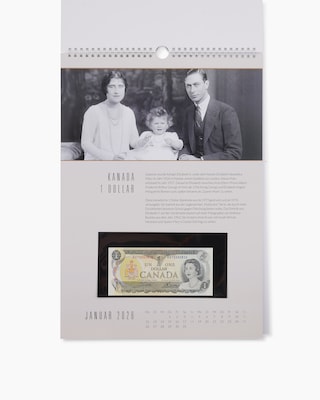 Produktabbildung 2 für Banknotenkalender Queen Elizabeth 2026