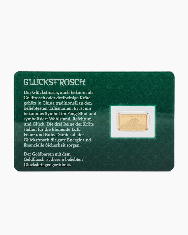 Goldbarren chinesischer Glücksfrosch
