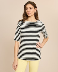 Produktabbildung für Shirt mit elegantem U-Boot-Ausschnitt