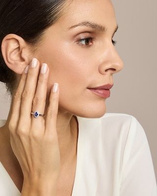 Produktabbildung 5 für Ring mit Tansanit AAAA+ und Zirkonen