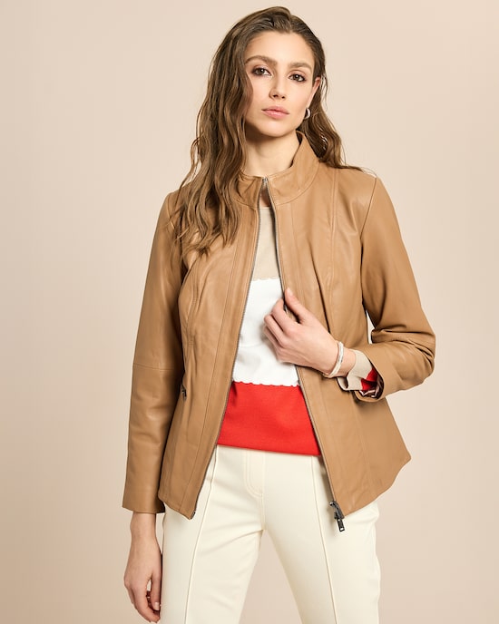 Produktabbildung für Lederjacke aus Lamm Nappa