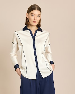 Produktabbildung 2 für Bluse mit Kontrastdetail