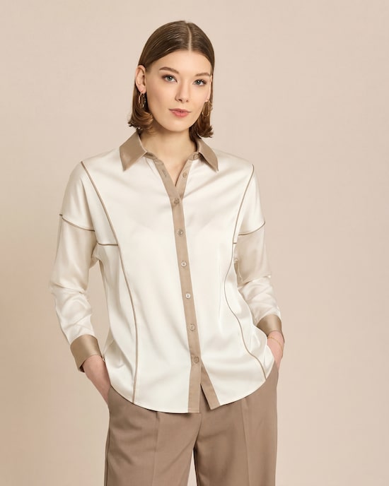 Produktabbildung für Bluse mit Kontrastdetail