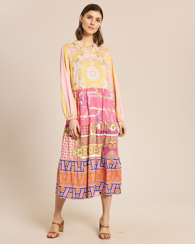 Kleid mit Patchworkdruck