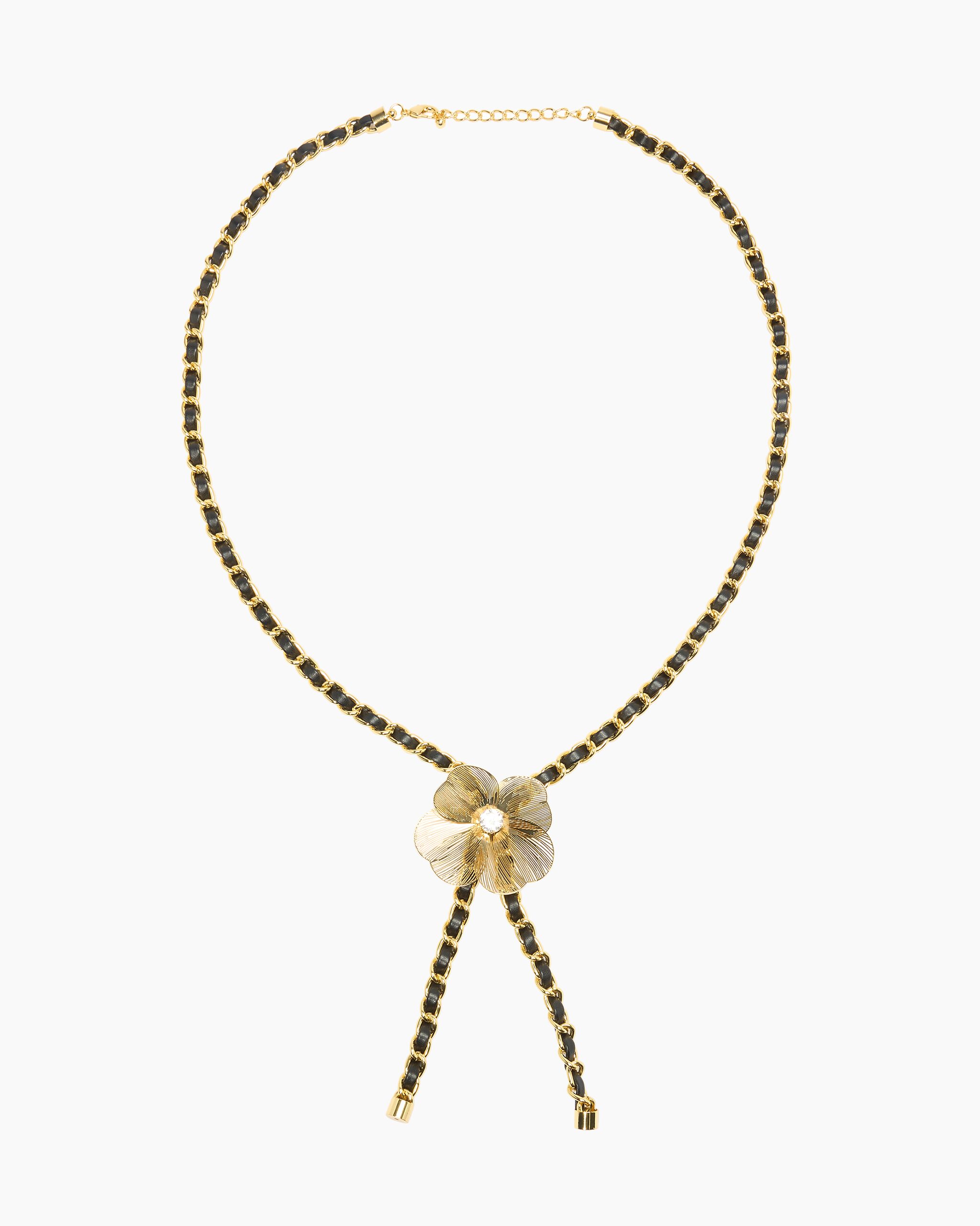 Produktabbildung für Collier mit Blütenanhänger und Zirkonia