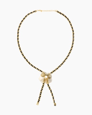 Produktabbildung 2 für Collier mit Blütenanhänger und Zirkonia