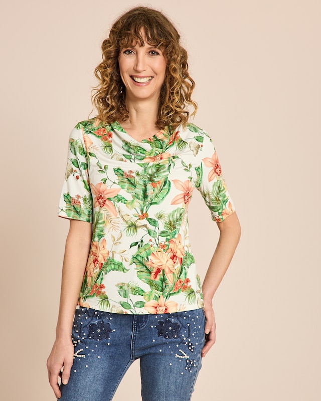 Shirt mit Allover-Blumenprint