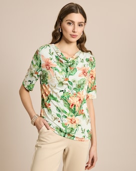Produktabbildung für Shirt mit Allover-Blumenprint