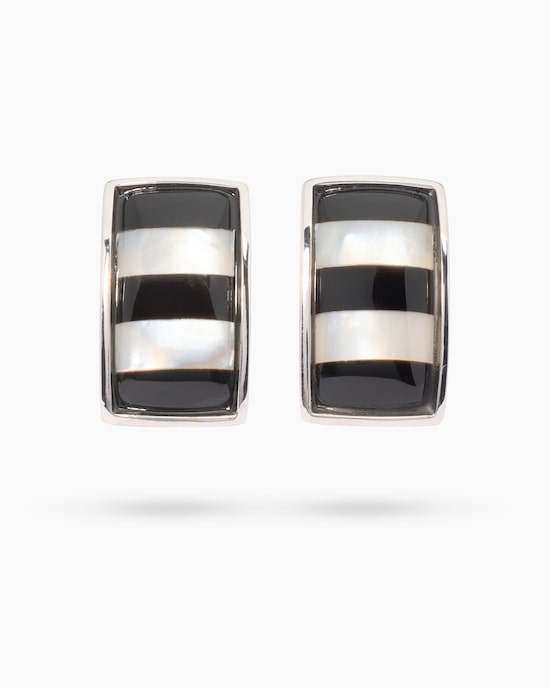 Produktabbildung für Creolen mit Onyx & Perlmutt