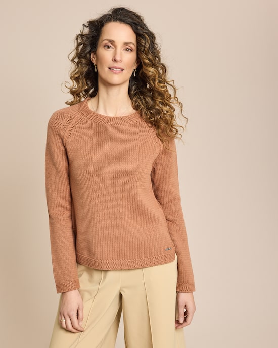 Produktabbildung für Baumwollpullover mit Raglanarm