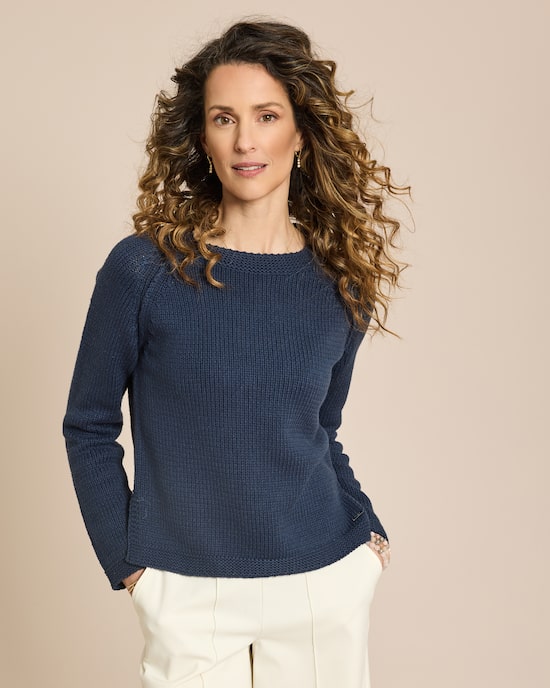 Produktabbildung für Baumwollpullover mit Raglanarm