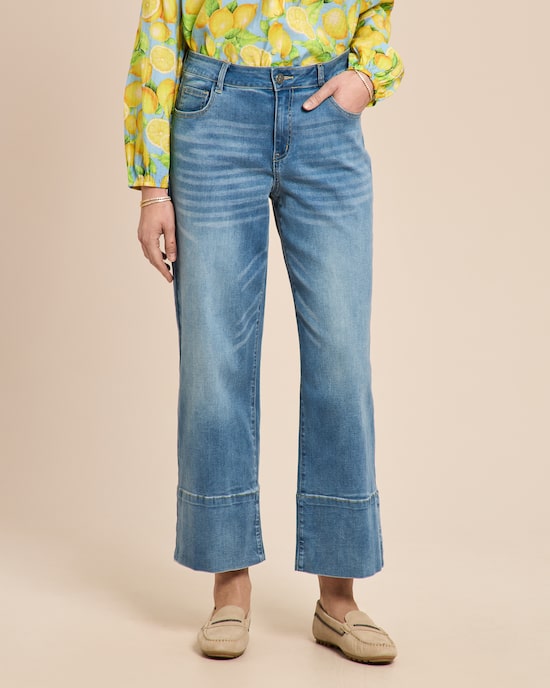 Produktabbildung für Jeans mit breitem Saumabschluss