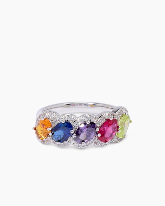 Produktabbildung für Ring mit Zirkonia und Kristallen