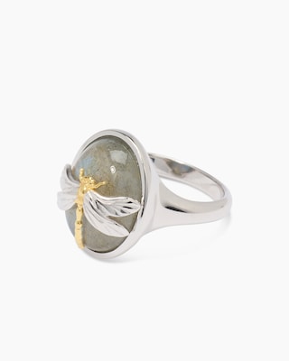 Produktabbildung 3 für Ring mit Labradorit und Libelle