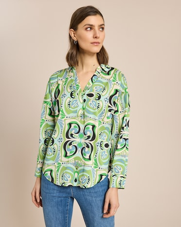 Produktabbildung für Bluse mit vier exklusiven Drucken