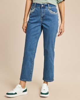 Produktabbildung für Straight leg Jeans mit Stickerei