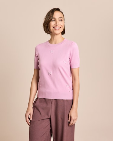 Produktabbildung für Strickshirt mit Schmetterlingen