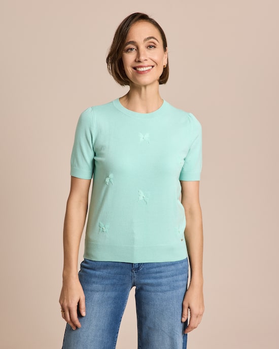 Produktabbildung für Strickshirt mit Schmetterlingen