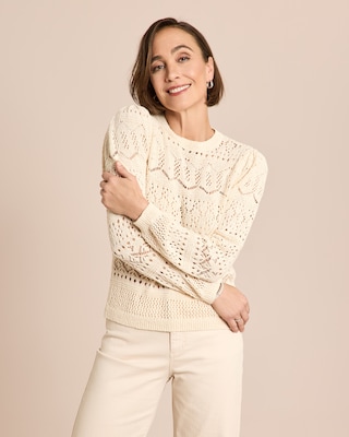 Produktabbildung 1 für Pullover aus Ajourstrick