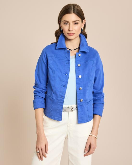 Produktabbildung für Jeansjacke mit angesetztem Schößchen