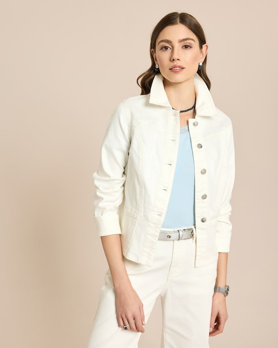 Produktabbildung für Jeansjacke mit angesetztem Schößchen