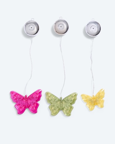 Produktabbildung für LED-Schmetterlinge mit Saugnapf, 3tlg.