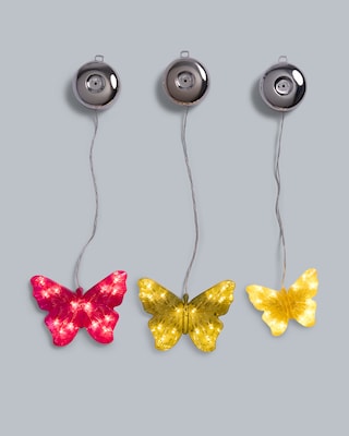 Produktabbildung 3 für LED-Schmetterlinge mit Saugnapf, 3tlg.