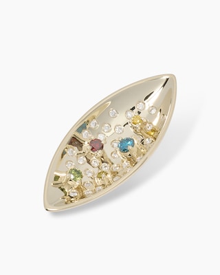 Produktabbildung 2 für Brillant-Anhänger mit farbigem Edelsteinmix