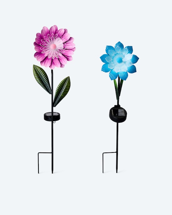 Produktabbildung für 2 Solar-Gartenstecker "Blumenspiel"