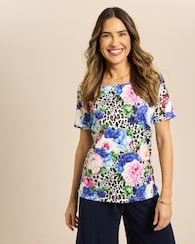 Produktabbildung für Shirt Leopard Flower