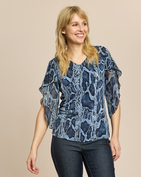 Produktabbildung für Shirt mit Chiffonärmel
