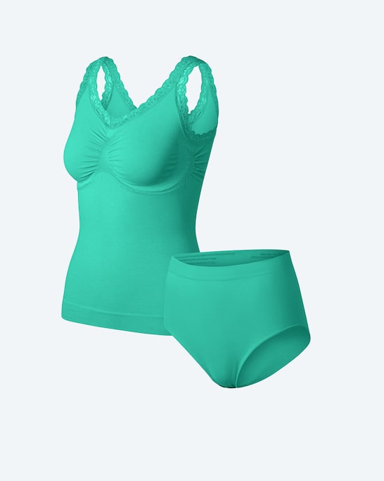 Produktabbildung für Melange Set: Leichttop mit Spitze und Slip