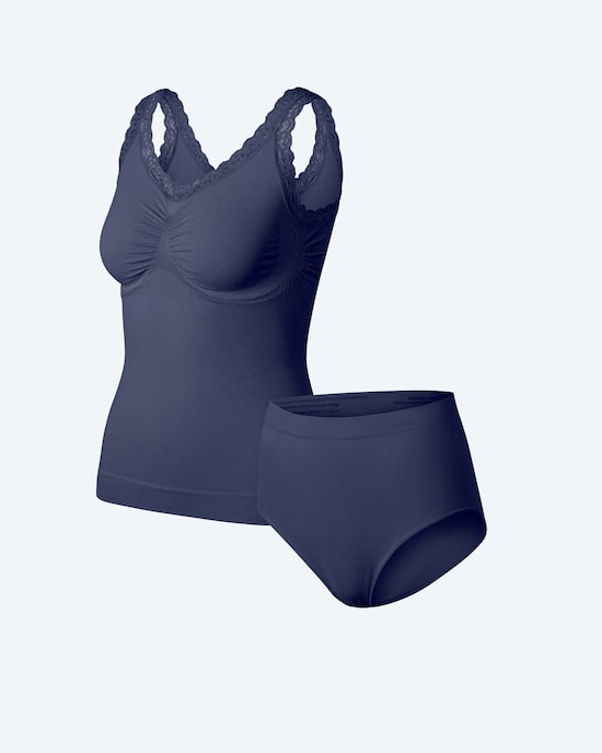 Produktabbildung für Melange Set: Leichttop mit Spitze und Slip