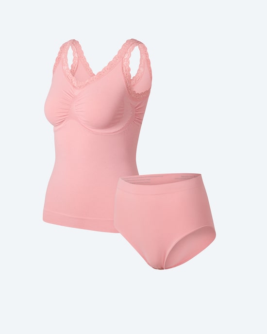 Produktabbildung für Melange Set: Leichttop mit Spitze und Slip
