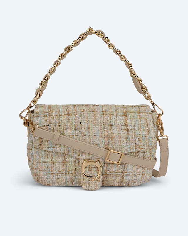 Kurzgrifftasche in Boucléoptik