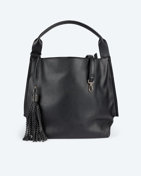 Produktabbildung für Tasche mit Logo-Ausbrenner und Quaste