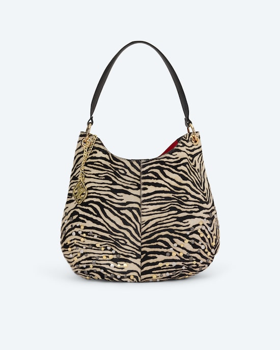 Produktabbildung für Ledertasche Zebra mit Schmuck