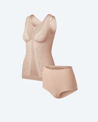 Produktabbildung für Set M.Control: Top Spitzenweste und Slip