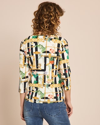 Produktabbildung 4 für Shirt mit Ketten- und Blumendruck