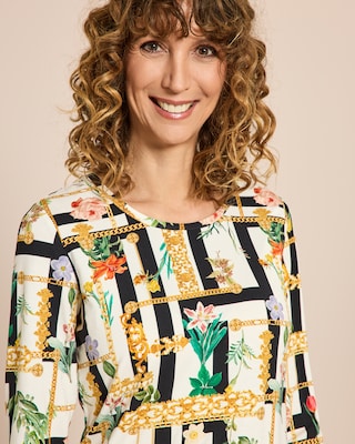 Produktabbildung 5 für Shirt mit Ketten- und Blumendruck