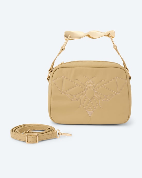 Produktabbildung für Tasche mit Biene und Metallgriff