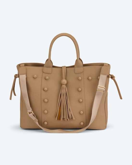 Produktabbildung für Shopper mit Perlen und Quaste