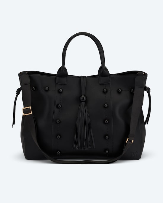 Produktabbildung für Shopper mit Perlen und Quaste
