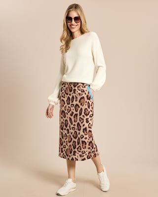 Produktabbildung 3 für Rock in Veloursoptik mit Jaguar-Print