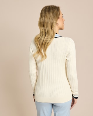 Produktabbildung 4 für Pullover mit dekorativ gestricktem Ausschnitt