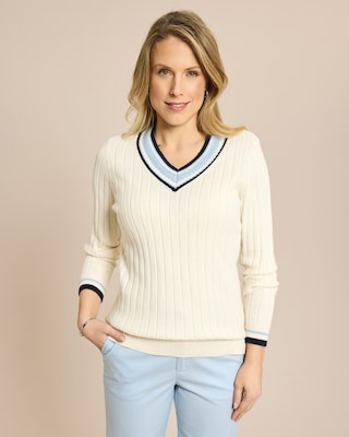 Produktabbildung 2 für Pullover mit dekorativ gestricktem Ausschnitt